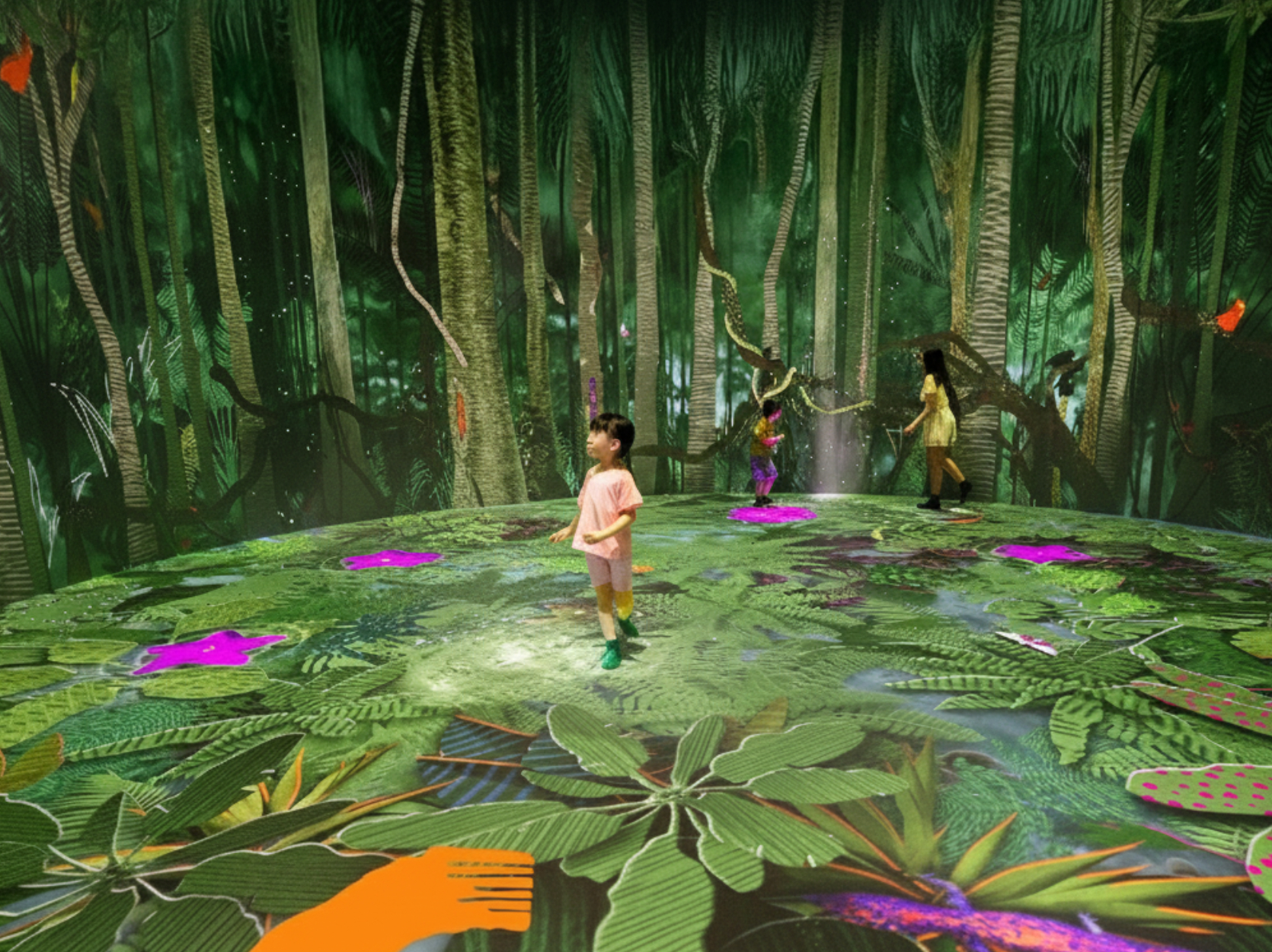 child jump in the indoor playground
