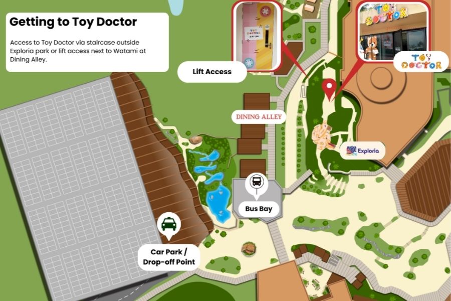 Toy Doctor is located outside Singapore Zoo