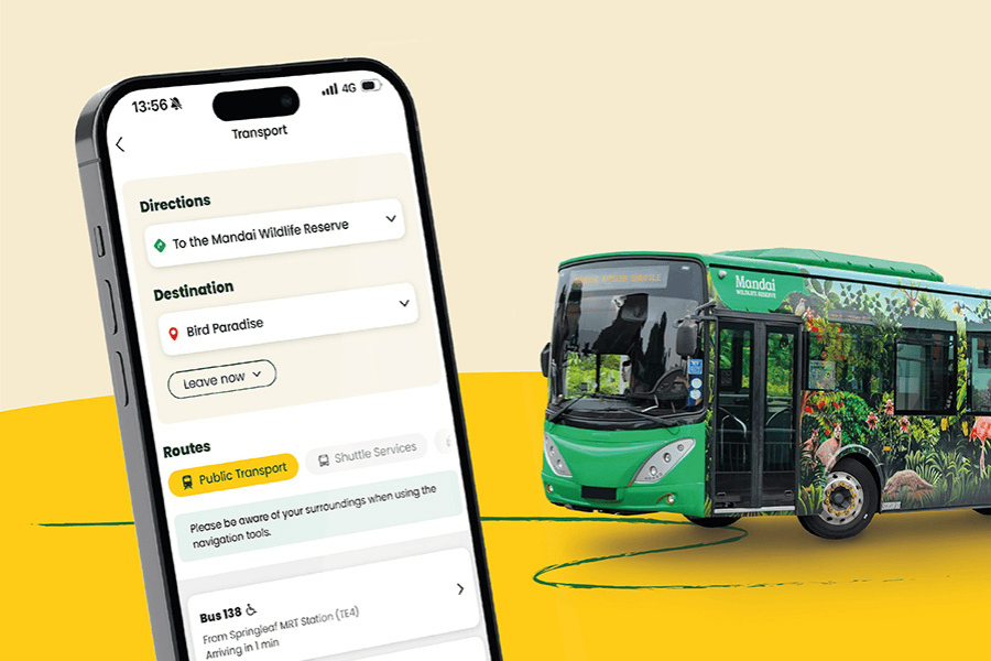 使用 Mandai App 轻松规划游览行程