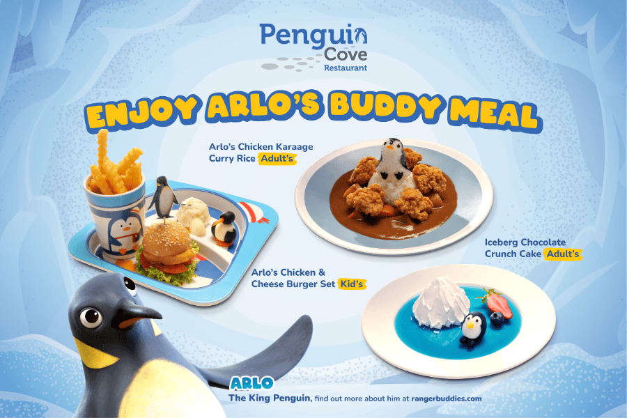 Image of the menu items at Penguin Cove