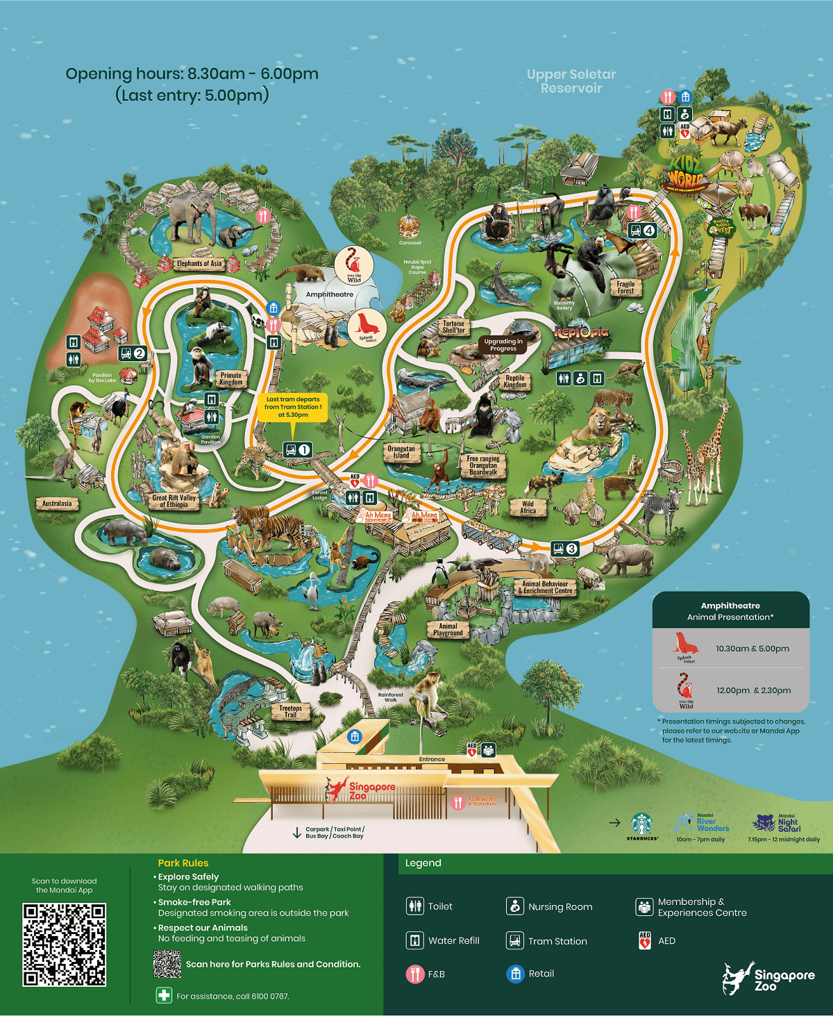 Singapore Zoo Park Map