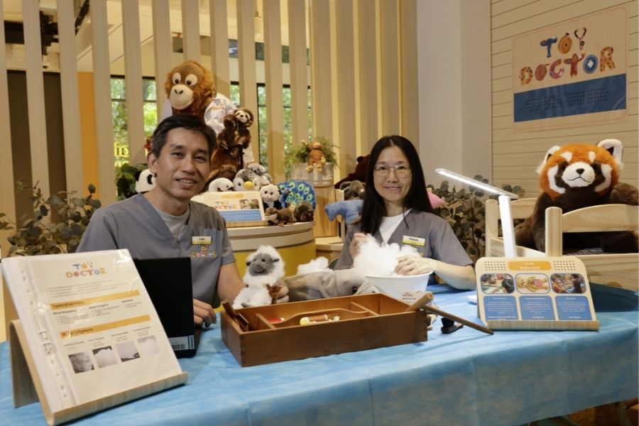 Professional Toy Doctors guide families through hands-on restoration workshops, teaching care techniques whilst bringing beloved plush toys back to life.