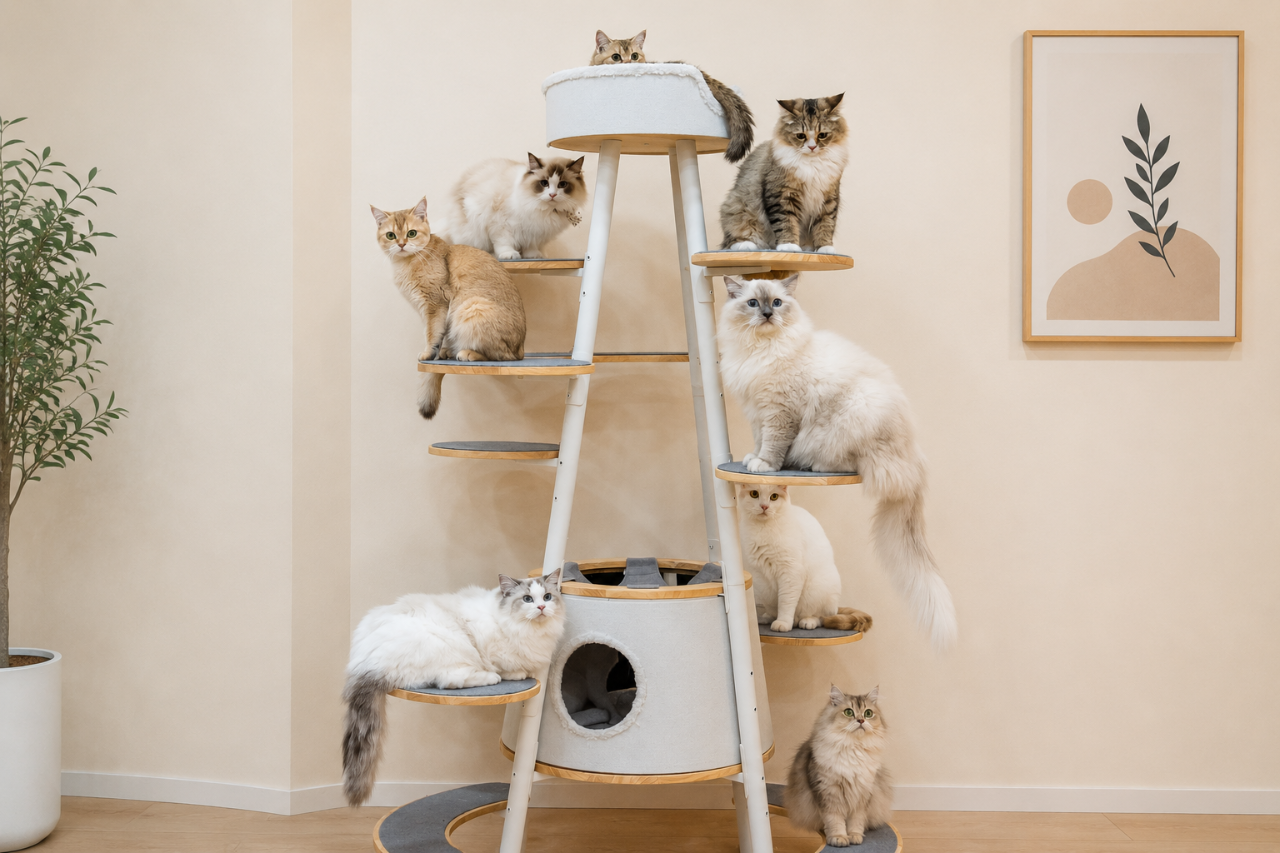 Unwind at NekoTown Cat Café, a tranquil space to relax amongst friendly felines within the Mandai Wildlife Reserve.
