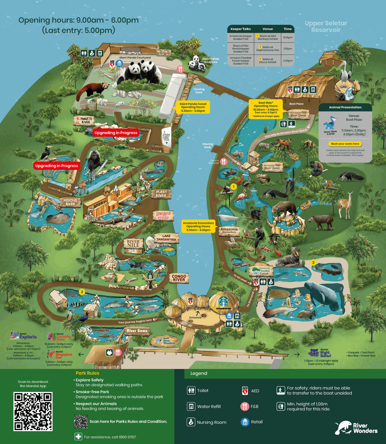 River Wonders Attraction Map
